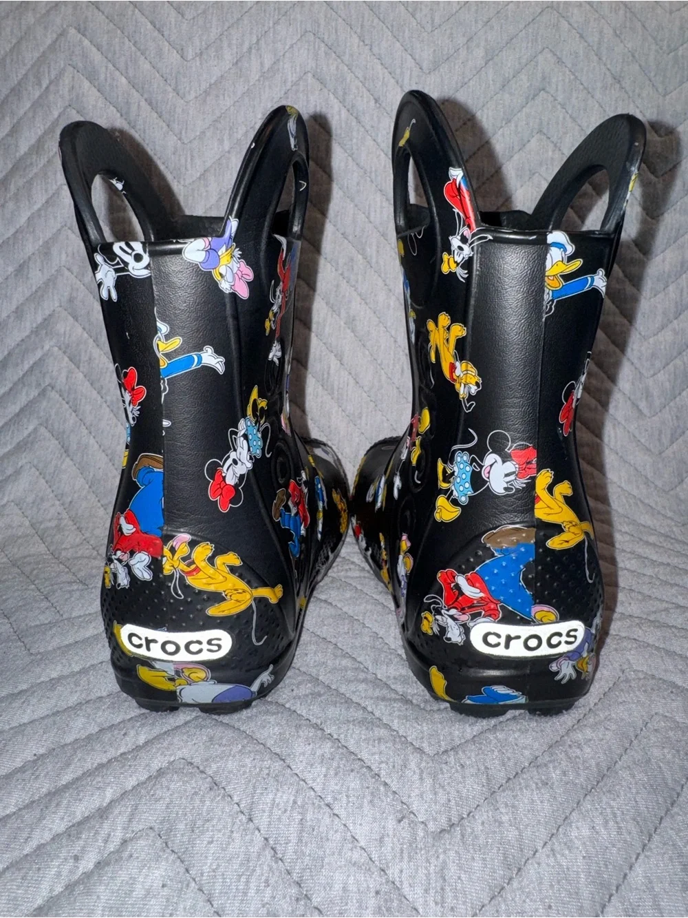 Toddler size 8 Crocs brand Mickey boots